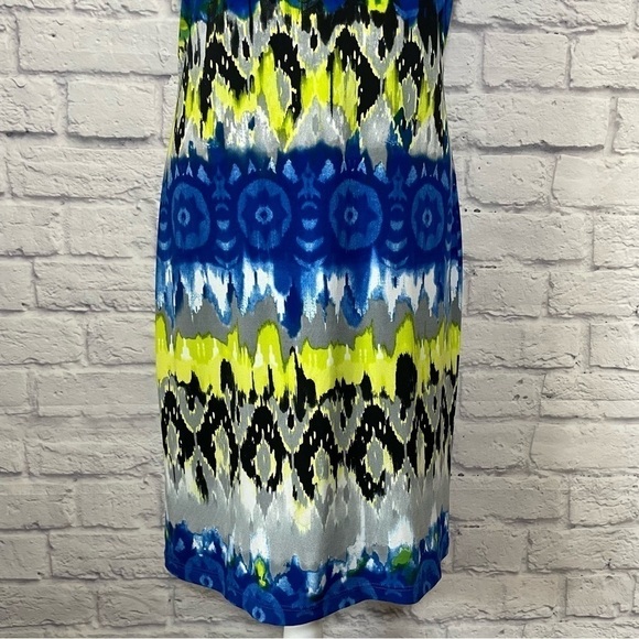 Frank Lyman Womens Geometric Multi Color Fitted Sheath Dress Size 10 - Picture 5 of 9